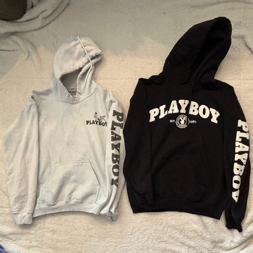 Playboy Black and White Hoodies for Men